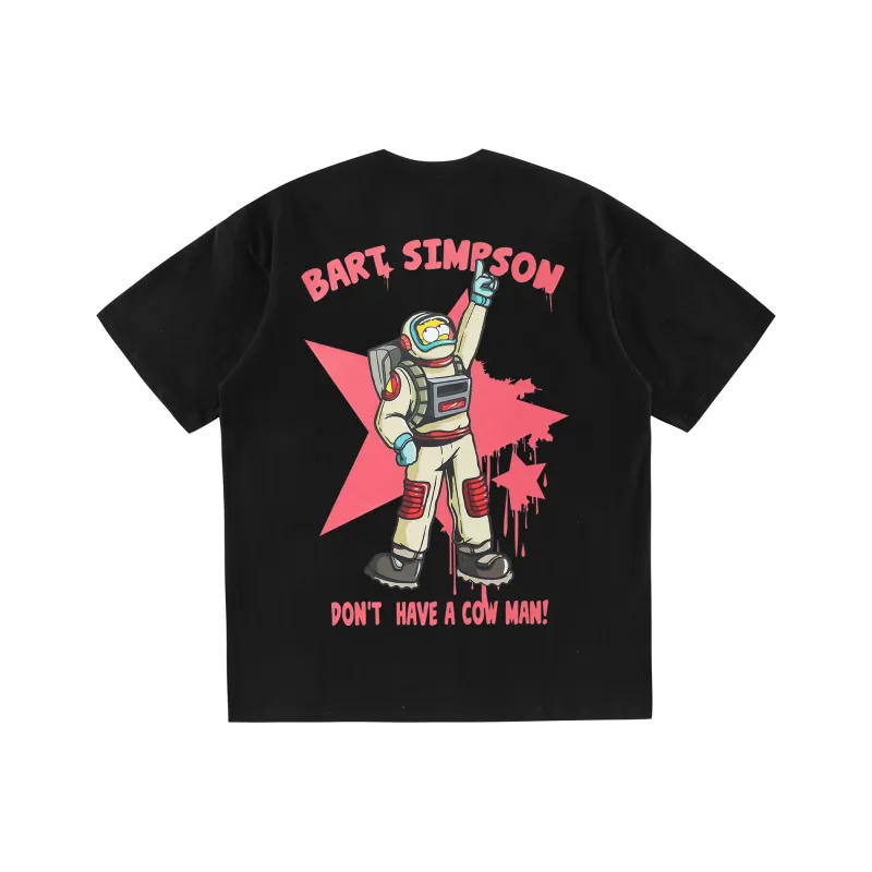 The Simpsons Drop Shoulder Sleeve T Shirt Unisex-0