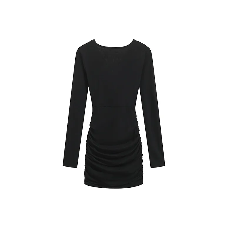 ABBY GODDESS Long Sleeved Dresses Women's Black-1