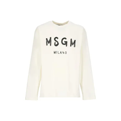 MSGM T Shirts Men Ecru