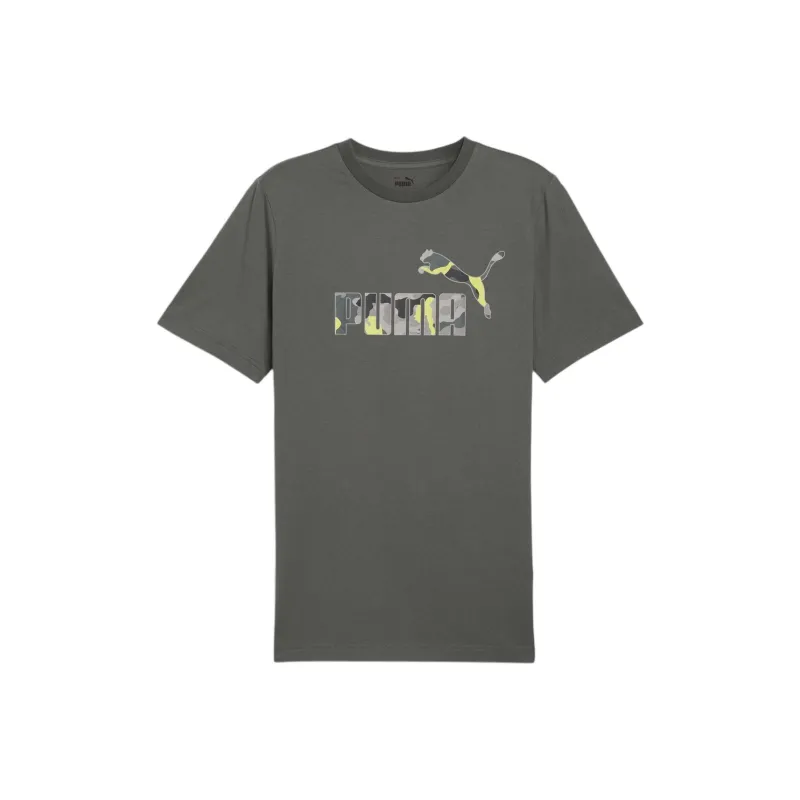 PUMA ESS+ CAMO T Shirts Men Gray-0