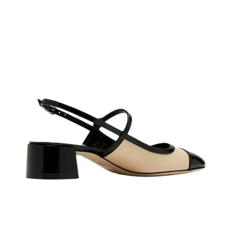 Stuart Weitzman/SW Maeve Block Heel High Heels 3.5cm Women's Beige-2