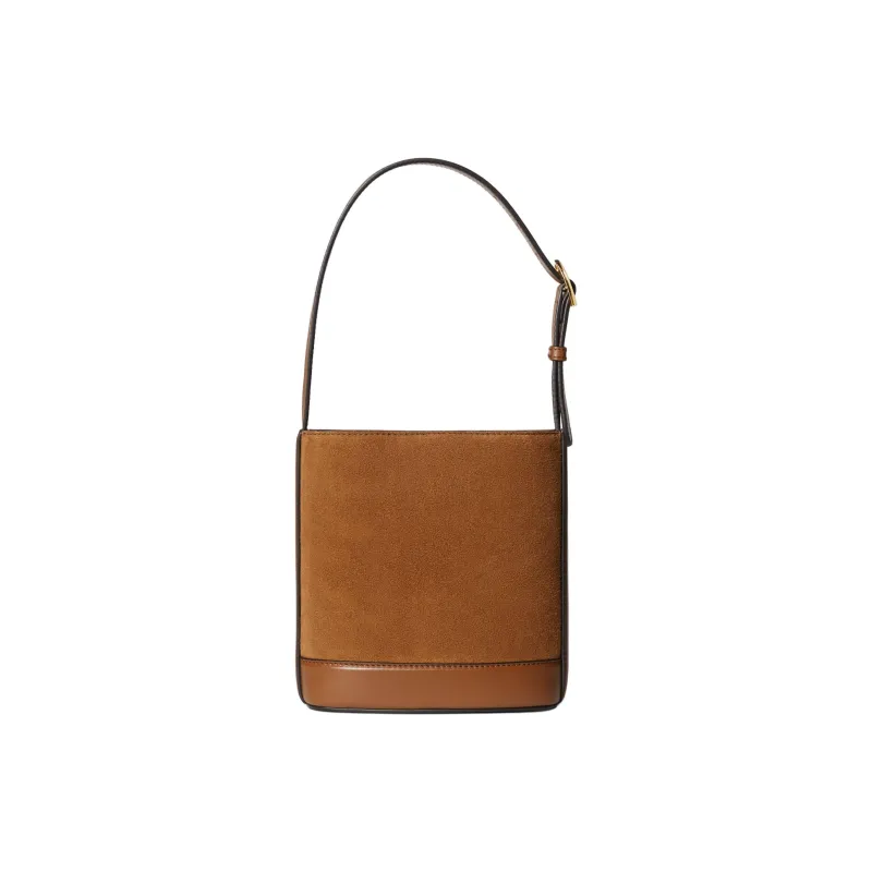 GUCCI Suede Bucket Bag, Portable Crossbody Bag, Shoulder Bag Mini Women's Brown-4