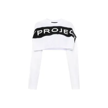 Y/Project Logo Detailed Cropped Top