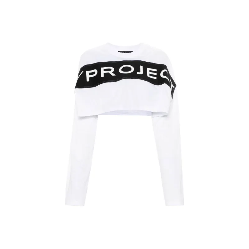 Y/Project Logo Detailed Cropped Top-0