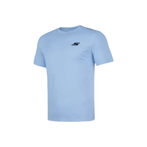 Skechers Comfort Technology Series T-Shirt Men's Moon White Blue