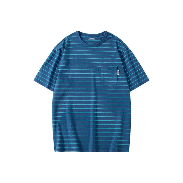 OUTDOOR PRODUCTS T Shirts Unisex Blue Green Stripes-0
