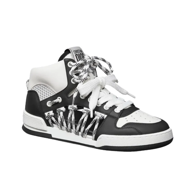 DIOR First Low Top Skateboard Shoes Women's Black White-2