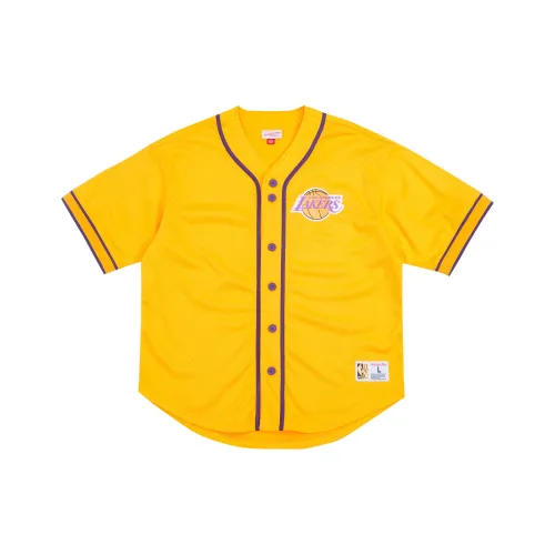 Mitchell Ness T Shirts Unisex Yellow