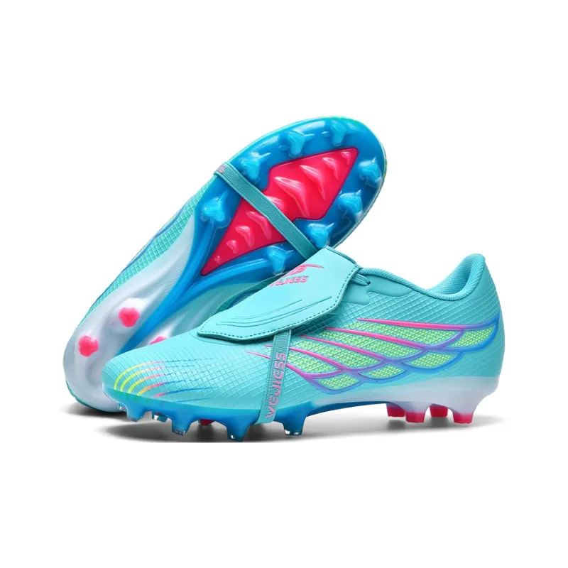 QIUTEXIONG FG Firm Ground Soft Ground, Artificial Ground, Natural Ground Slip Resistant Coverage Soccer Shoes Unisex-6