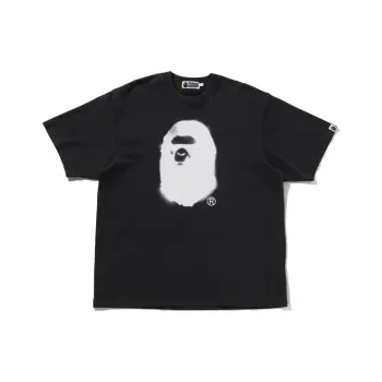 A BATHING APE Spray Ape Head Garment Dyed Relaxed Fit Tee