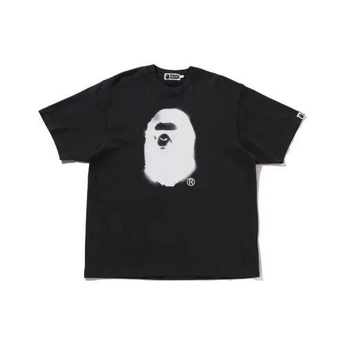 A BATHING APE Spray Ape Head Garment Dyed Relaxed Fit Tee