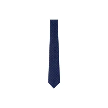 LOUIS VUITTON Mulberry Silk Ties Men's Dark Blue