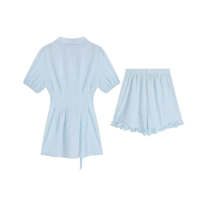 HUINIAN Casual Suit Women's Blue-1