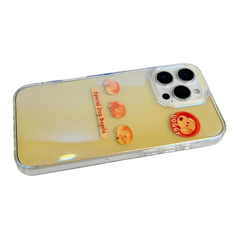 Sopi Acrylic Material Blue Smooth Finish Dog Bag Phone Cases Compatible With IPhone 16/15 Pro Max/Apple 13/14 Pro/Max-7