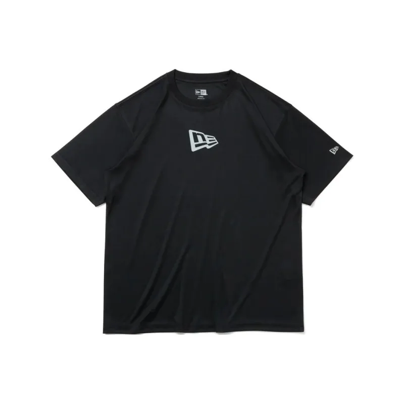 New Era Short Sleeve Rush T Shirt Rear Vertical Logo T Shirt Unisex Black-0