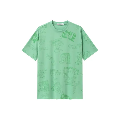 FUN X Garfield T Shirt Unisex Soft Green