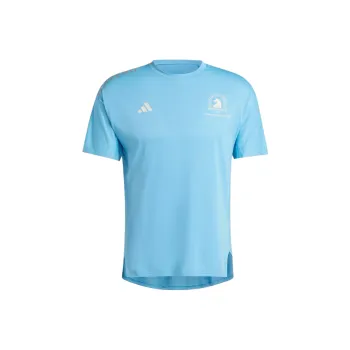 Adidas Boston Marathon 2024 Adizero Running Tee T Shirt Men's Blue