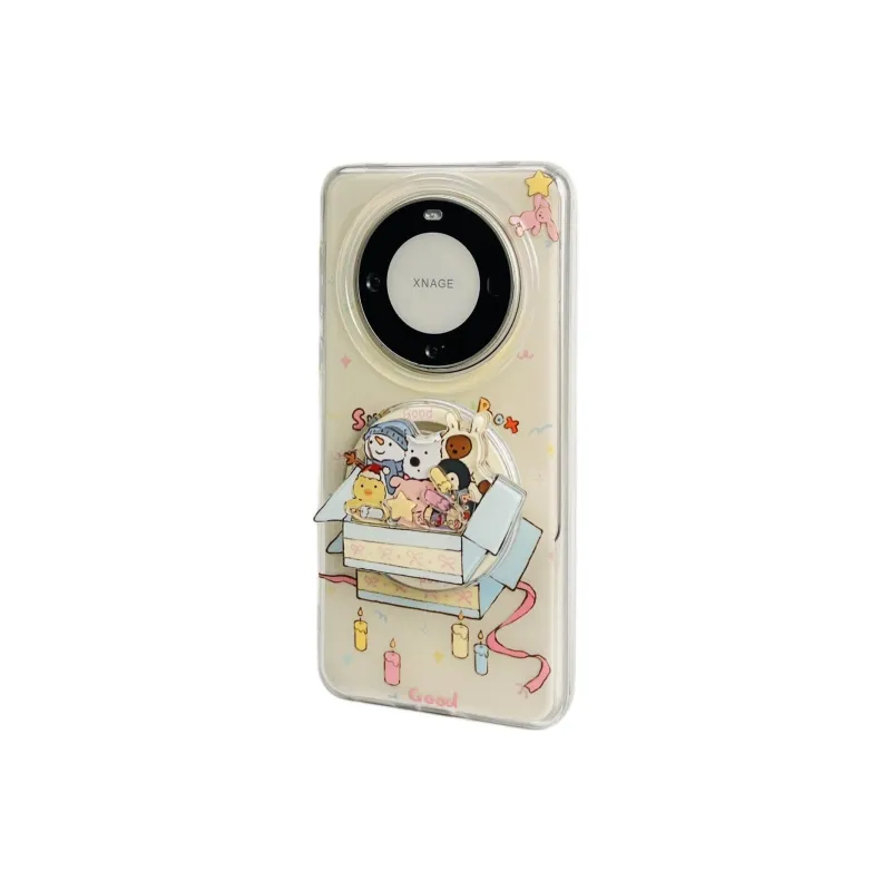 Sopi Acrylic Material Surprise Box Little Animal M Phone Cases Compatibility  Huawei Mate 70/60/50 Pro/Pura 70/70 Pro+-2