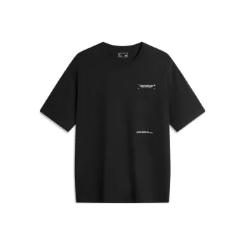 LiNing Drop Shoulder Sleeve T-Shirt Unisex Black