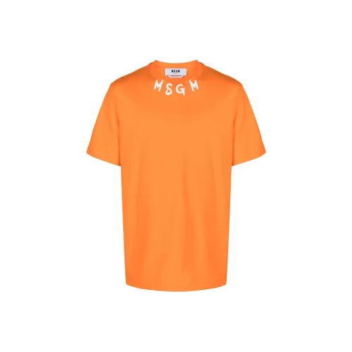 MSGM T Shirts Men Orange