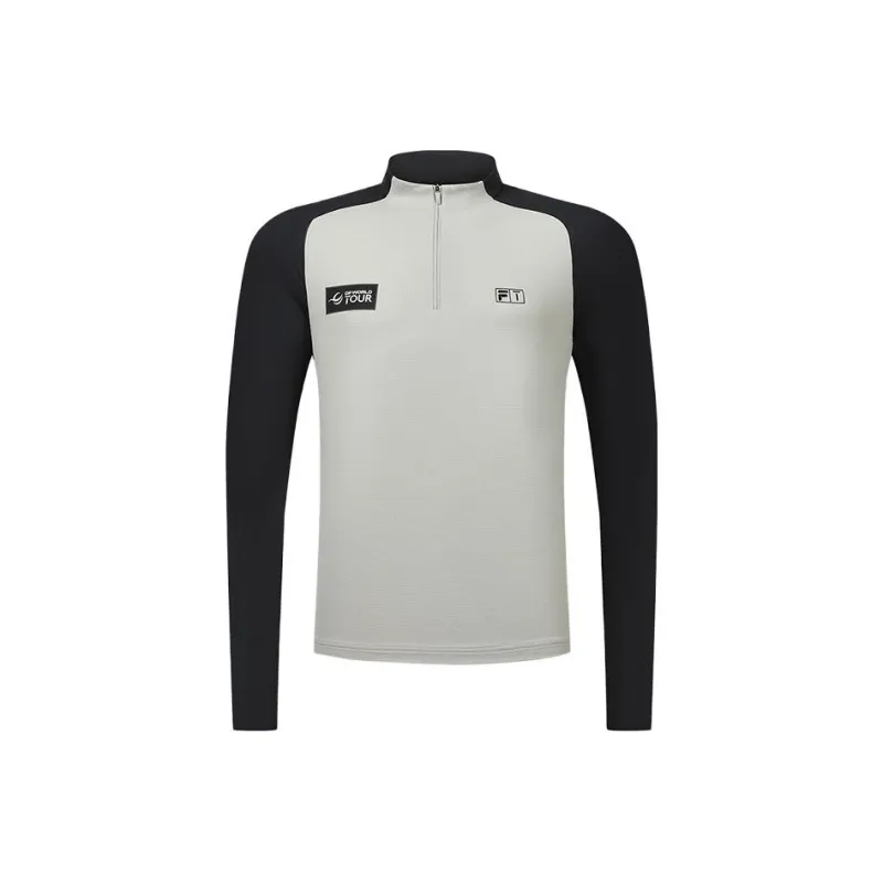 FILA Golf Series T Shirts Men Monotone Gray-0