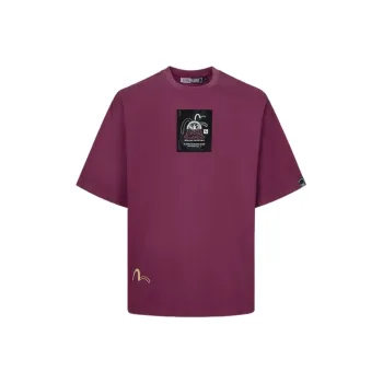 EVISU T Shirts Men Burgundy