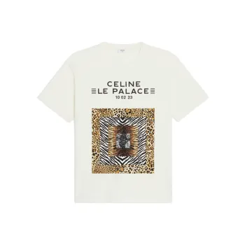 CELINE T-Shirts Men Gray White