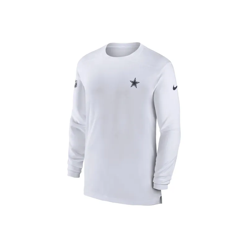 Nike Dri FIT Sideline Coach NFL Dallas Cowboys T Shirt United States Rugby League Dallas Cowboys Men's White-0