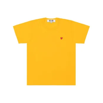 CDG Play T Shirts Men Yellow