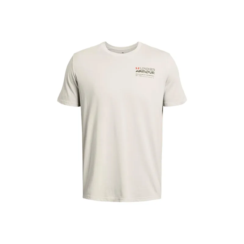 Under Armour UA Reaching Peak T Shirt Men's Ecru-0