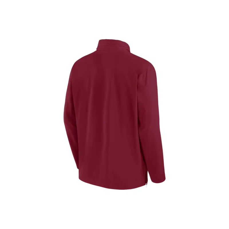 Jordan Oklahoma Sooners Sideline Coach Men's Nike College 1/2 Zip Hooded Jacket-1