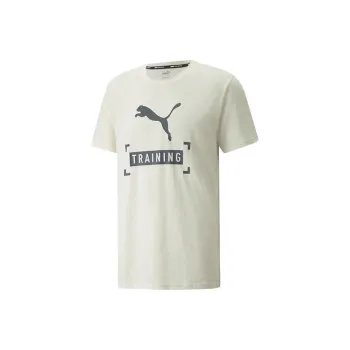 PUMA T Shirts Men Beige Yellow