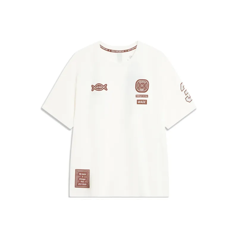 LINING Wade Collection T Shirts Unisex Ecru-0