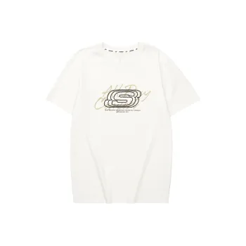 Skechers T Shirt Unisex Marshmallow White