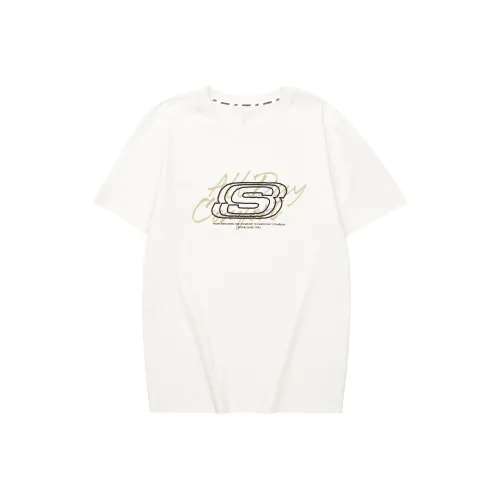 Skechers T Shirt Unisex Marshmallow White