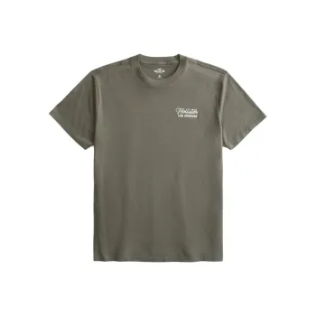 Hollister T-Shirts Unisex Olive Green