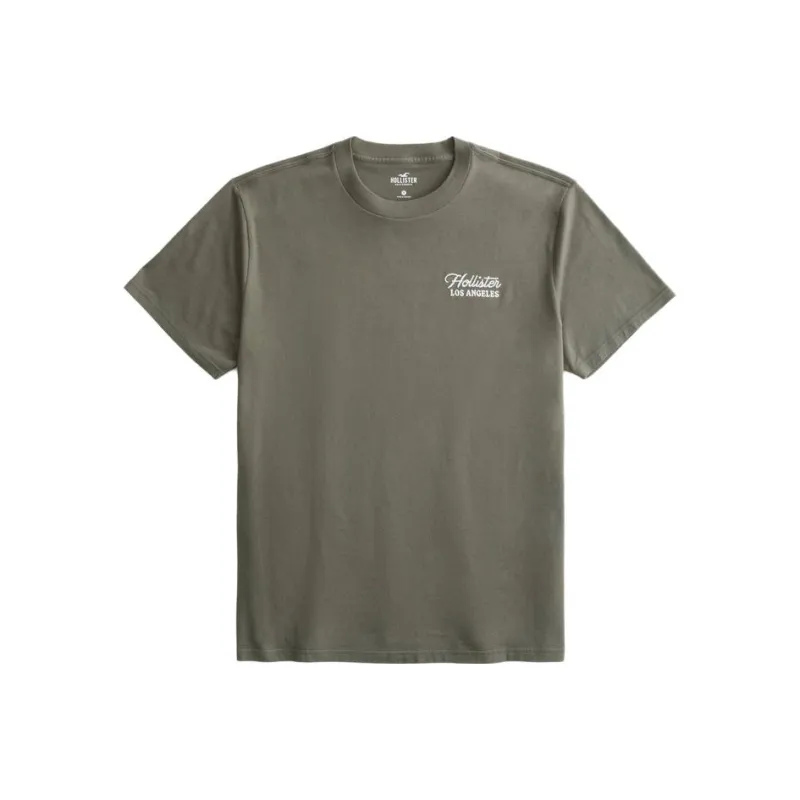 Hollister T-Shirts Unisex Olive Green-0