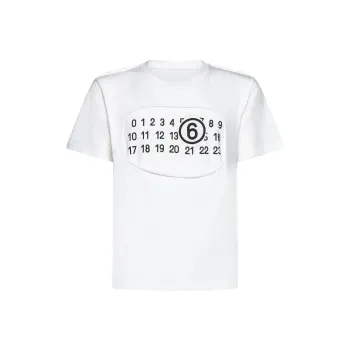 MM6 Maison Margiela Numbers motif Cotton T shirt