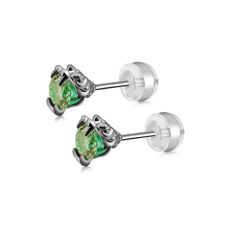 WIC 925 Sterling Silver Stud Earrings Unisex-18
