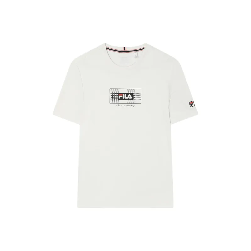 FILA T Shirts Men Steam White-0