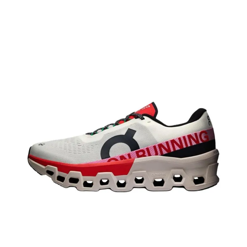 On CloudmOnster 2 'Ivory Silver Red'-0