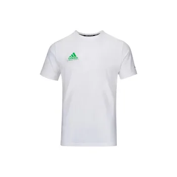 Adidas T Shirts Men White With Green Logo