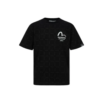 EVISU T Shirts Men Black All Over Print