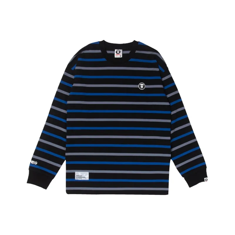 Aape Striped Long sleeved T Shirt-0