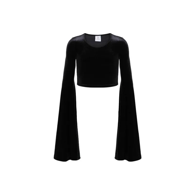 Vetements Velour Cropped Top-0