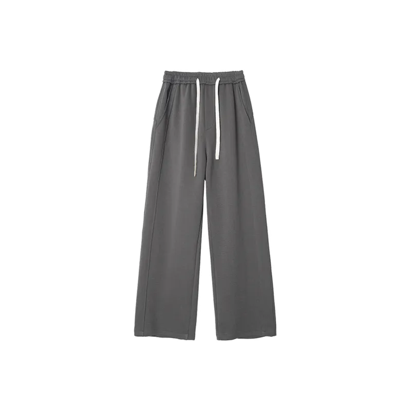 REXSHION Casual Pants Unisex White Heather Gray-6