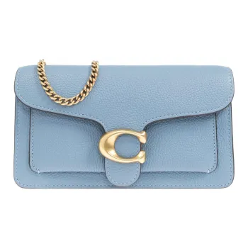 COACH Tabby Genuine Leather Crossbody Bag, Shoulder Bag Small Size Women's Blue