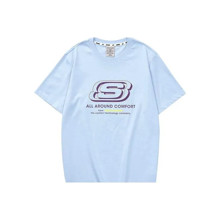Skechers Colorful T Shirts Unisex Cerulean Sky-0