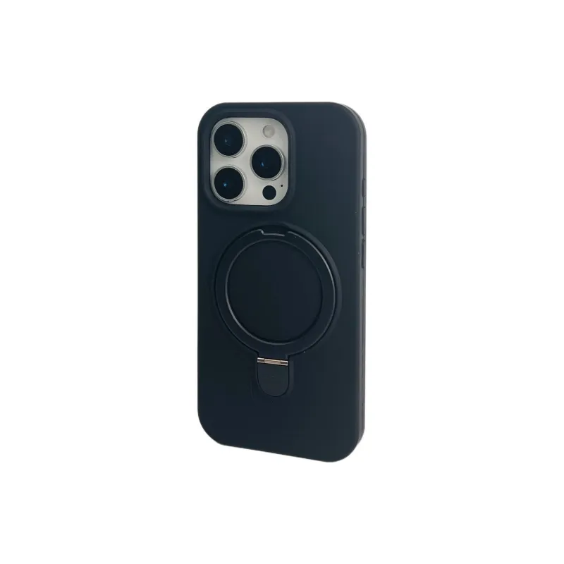 Sopi Silicone Material Solid Color Magnetic Stand Phone Cases Compatible With IPhone 16/15 Pro Max/Apple 13/14 Pro/Max-22