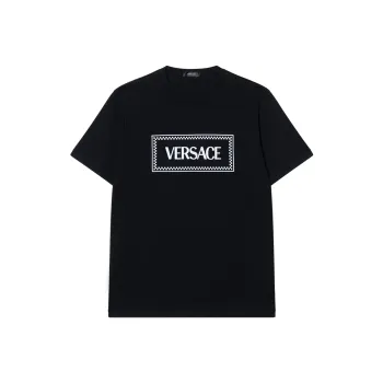 VERSACE Embroidered Logo Compact T Shirt
